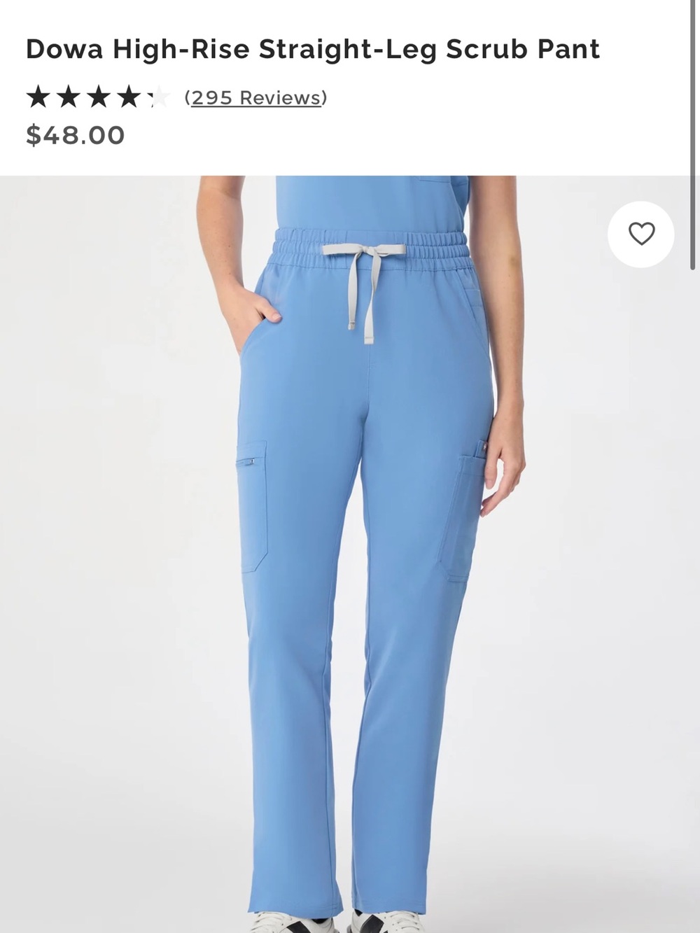 Figs Women's Sky Blue Drawstring Cargo Track Pants
